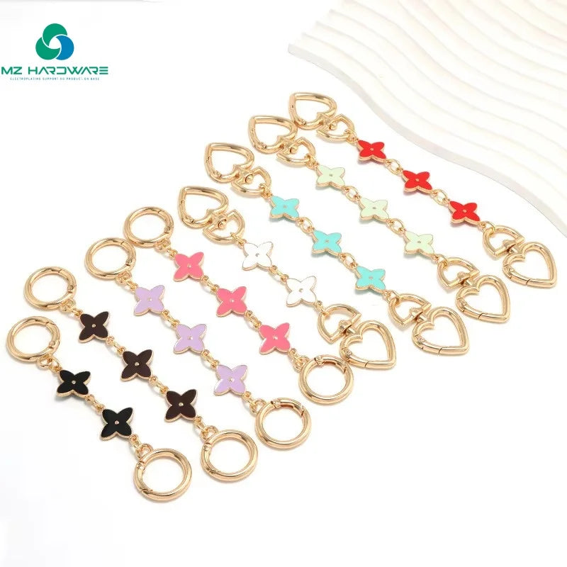 Fashion Women's Bag Shoulder Strap Cross Body Extension Chain Metal Four-Leaf Replacement Handbag Chain