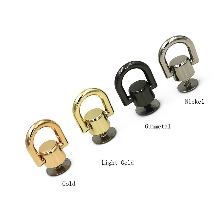 MZHardware Metal Rivet Stud Bridge Screw Handle Buckle Connector for Bag Chain