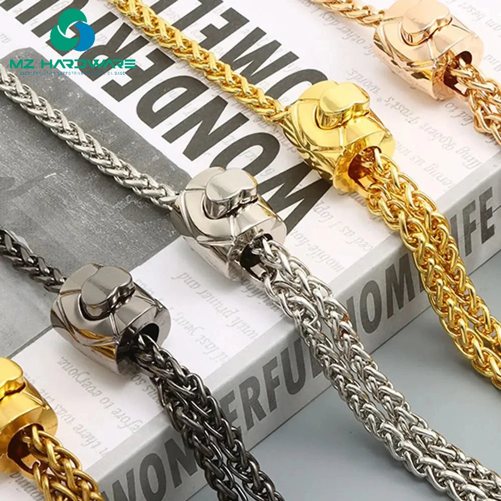 DIY Metal Purse Chain Strap Fashion Adjustable Gold Bag Metal Chain All-match Bag Accessories Strap Transfer Bead Bag Chain