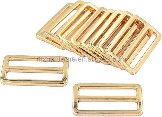 Customized Logo Engraved Buckles Square Logo Ring Rectangle Buckle Wholesale Handbag Strap Webbing Adjustable Buckles