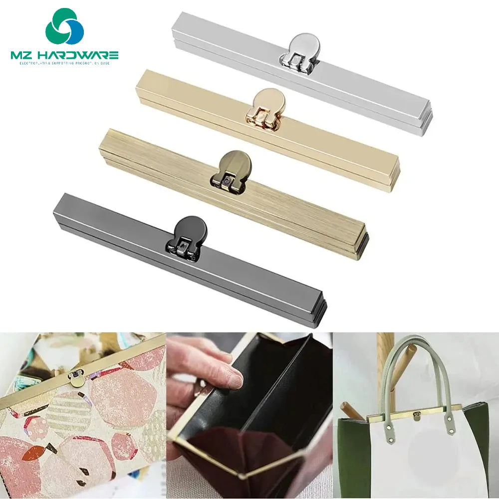 MZ Purse Clasp Purse Frame Kiss Clasp Vintage Pattern Bag Frame Buckle Handle DIY Craft Metal Bag Making Hardware Accessories