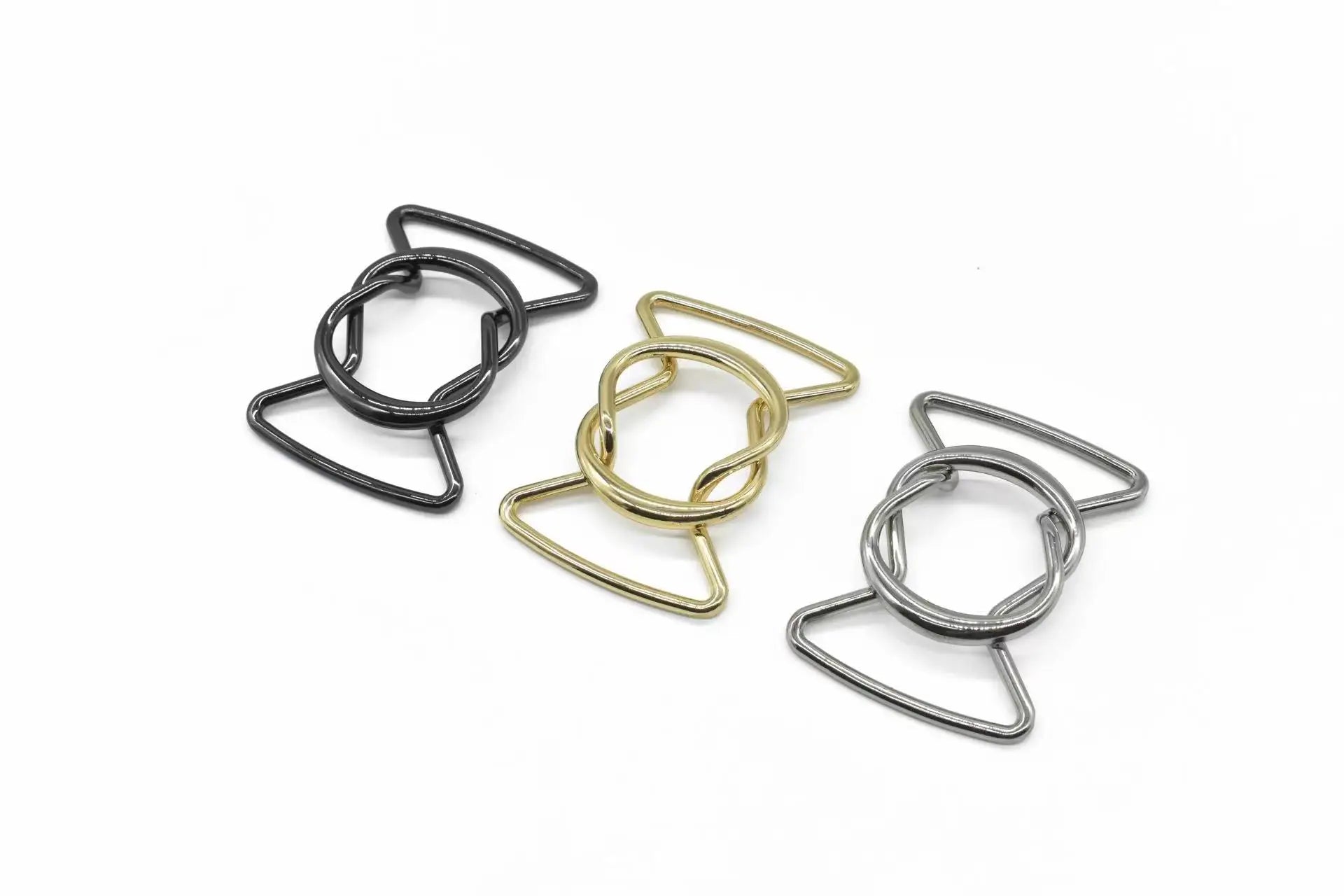 Metal Interlock Buckle 50mm Gold Front Closure Buckle for Belt  Interlocked Belt Buckle,Plating for Handbag Making