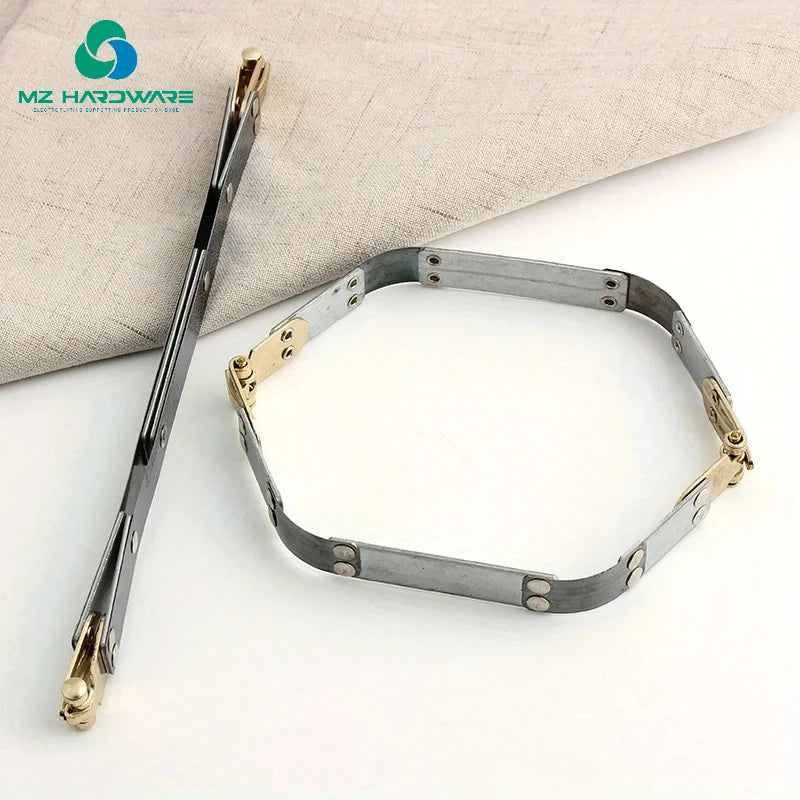 MZ Flexible Frame Bag Sealing Spring Clip Hexagonal Lock Frame Kiss Lock Bag Frame Hardware Replacement Accessories Purse Frame
