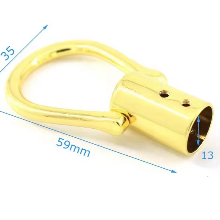 Factory Supply Bag Chain Stopper Buckle Metal Tassel Snap Golden Metal Activity Screw Clasp Hand Hook Handle Hardware
