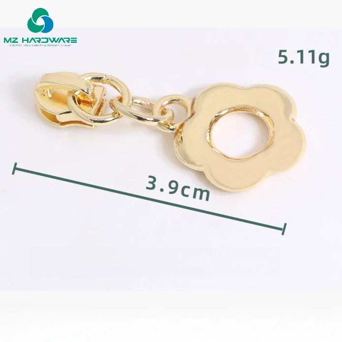MZ Luxury Puller Head 3#5# plum Blossom Zipper Head Luggage Accessories Custom Pull Card Puller Zipper Buckle Zipper Puller