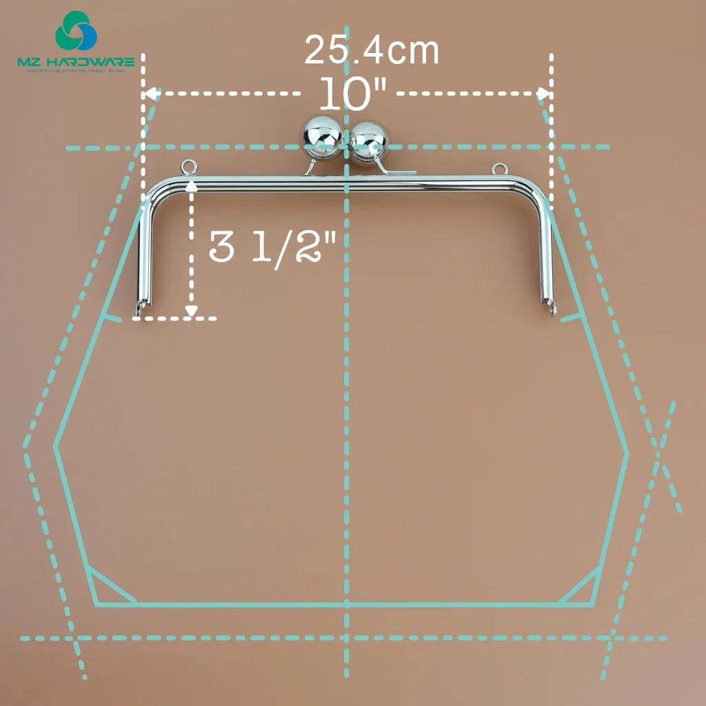 MZHardware Wholesale Metal Clamshell Purse Frame Invisible DIY Bag & Luggage Making Materials