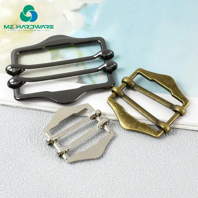 MZ Garment Adjustable Suspenders Overall Buckle Adjuster Double Slider Zinc Alloy Metal Slides Button Vest Belt Bag Part
