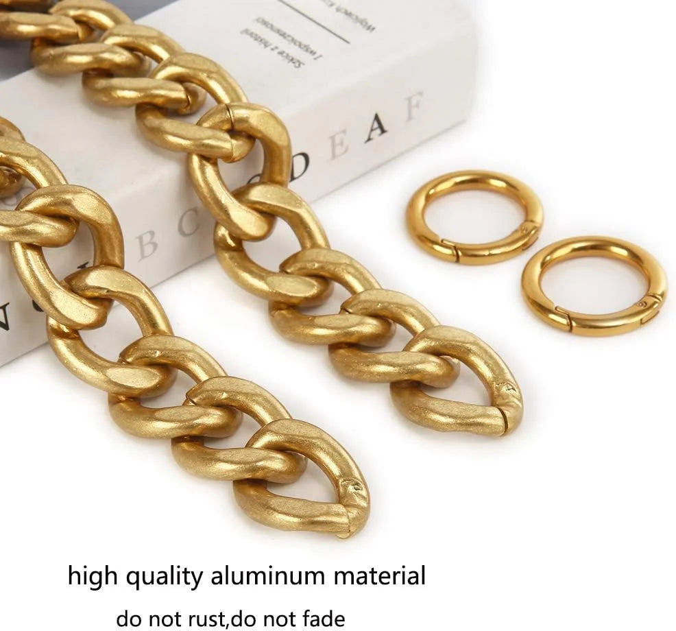 High Quality Bag Chain Small Alloy Iron Belt Handle Adjustable Gold Metal Chain Handbag Bag Accessories High Fashion Clothing