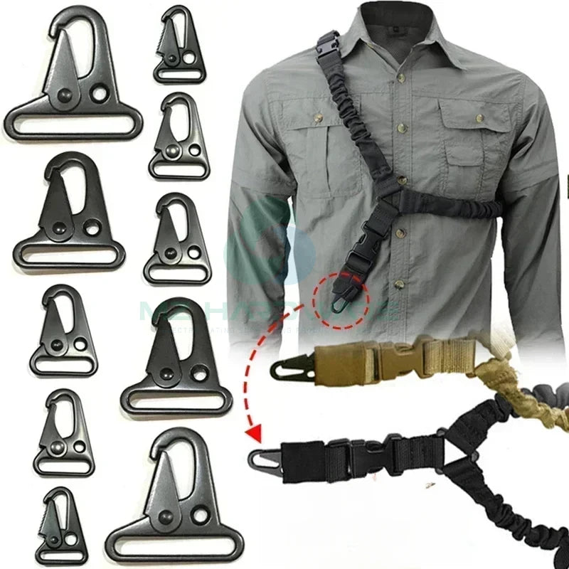 MZhardware Customizable Metal Snap Hook Zinc Alloy Sling Clips Wholesale Hardware Buckles for Paracord DIY Bag Accessories