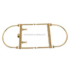 MZ Wholesale Customized Durable Steel Plastic Bag Accessories Iron Wire Purse Frame Handbag Handle Lock Strap for Luggage Use