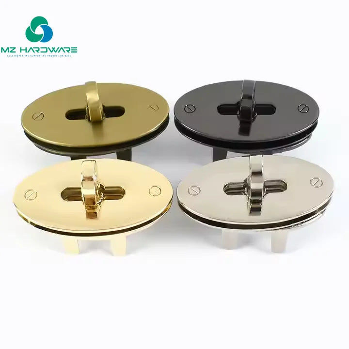 Factory Direct Sale Alloy Oval Shape Turn Lock Twist Lock Accessories Round Lock Hardware