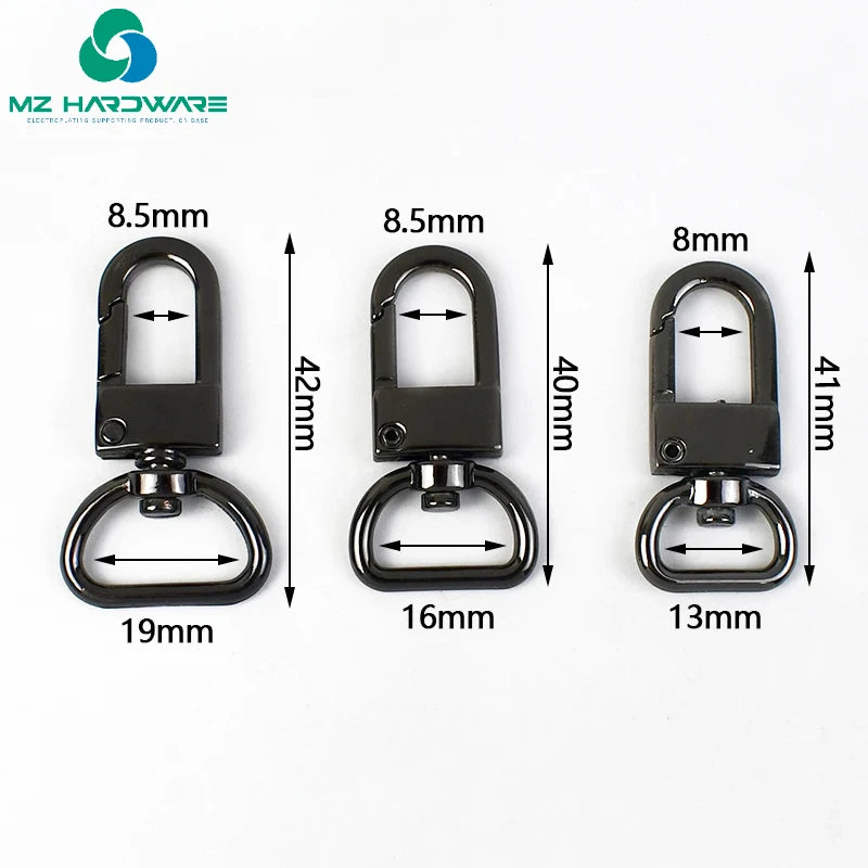 13/16/19mm D Tail Metal Buckles for Bag Strap Webbing Belt Hooks Dog Collar Swivel Lobster Clasp Hanger DIY Hardware Accessories