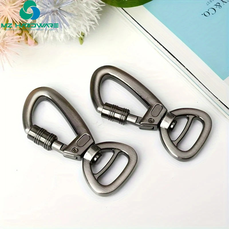 MZ Metal Dog Collar Leash with Swivel Snap Hook Buckle Lobster Clasp for Pet Lead Bags Special Accessory Strap