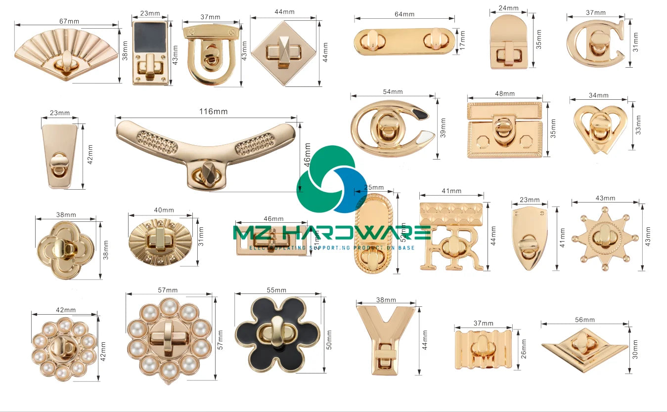 DIY Cerraduras Para Monederos Cierres Para Bolsos Metal Broches Con Cierre Giratorio Cierre Con Hebilla Para Maletas Carteras