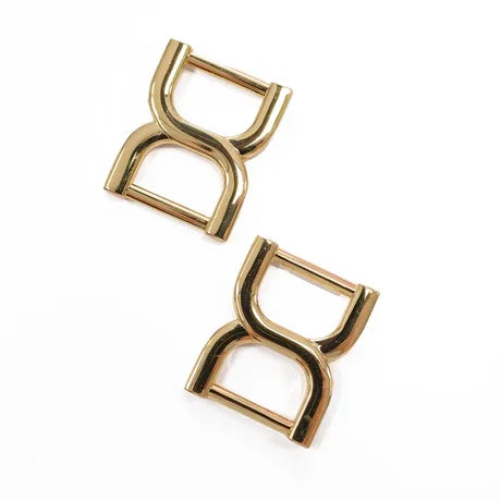 MZ Professional Luxury Handbag Luggage Brass Alloy Material 8 Strap Connectors X Ring Metal Buckle Strap D Ring Portable Double