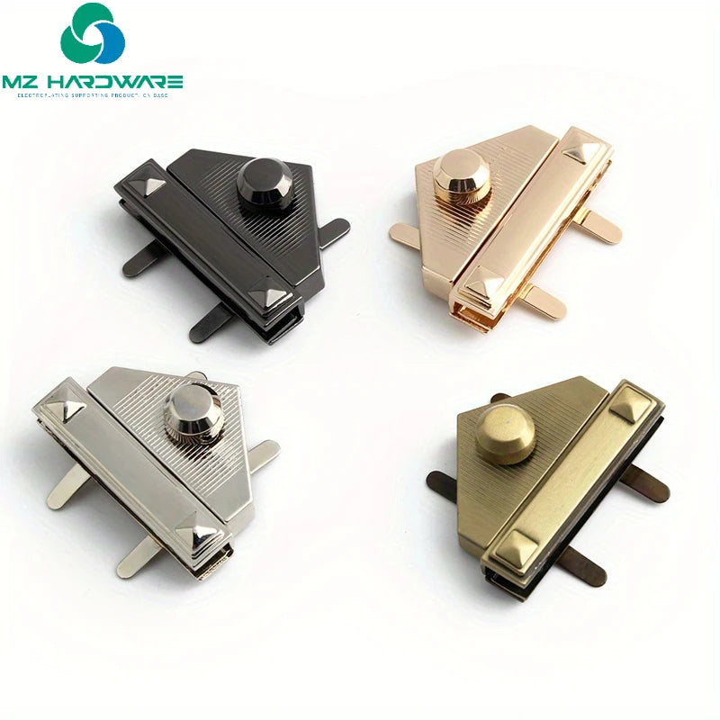 MZhardware Zinc Alloy Metal Bag Buckle Push Lock Spring Hook Replacement DIY Wallet Making Hardware Knitting Bag Tools Lock Type