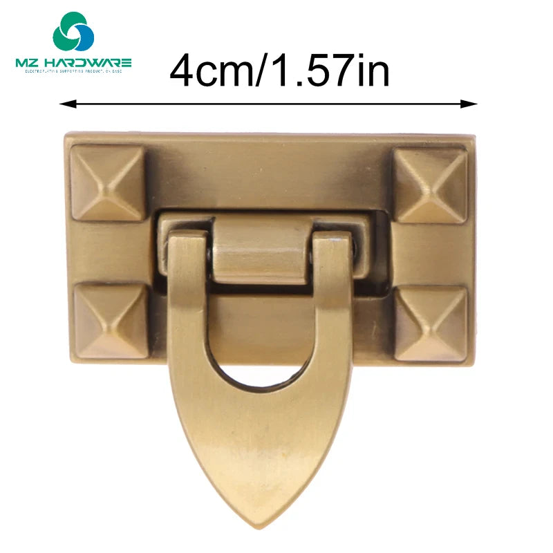 MZhardware Wholesale Metal Turn Twist Lock Buckles for DIY Women Handbag Bag Purse Hardware Closure Clasp Bags Parts Accessories
