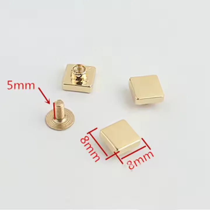 Mz Customized Size Lock Bag Buckle Leather Screw Rivets Handbag Bottom Protecting Feet Nail Solid Rivets