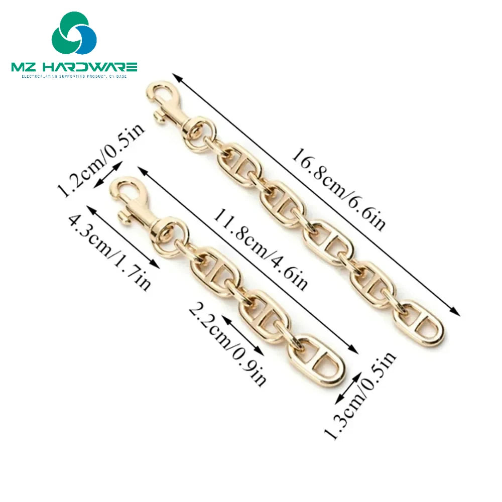MZhardware Luxury Handbag Extension Chain Metal Armpit Shoulder Bag Transformation Crossbody Extendable Chains for Convenient