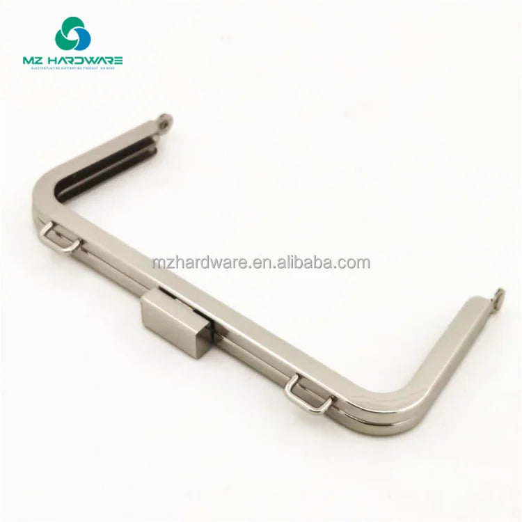 MZhardware Cierre De Beso Bolsa Metal Purse Frame Women Handle Clutch Bag Accessories DIY HandBag Frame Kiss Clasp Lock Hardware