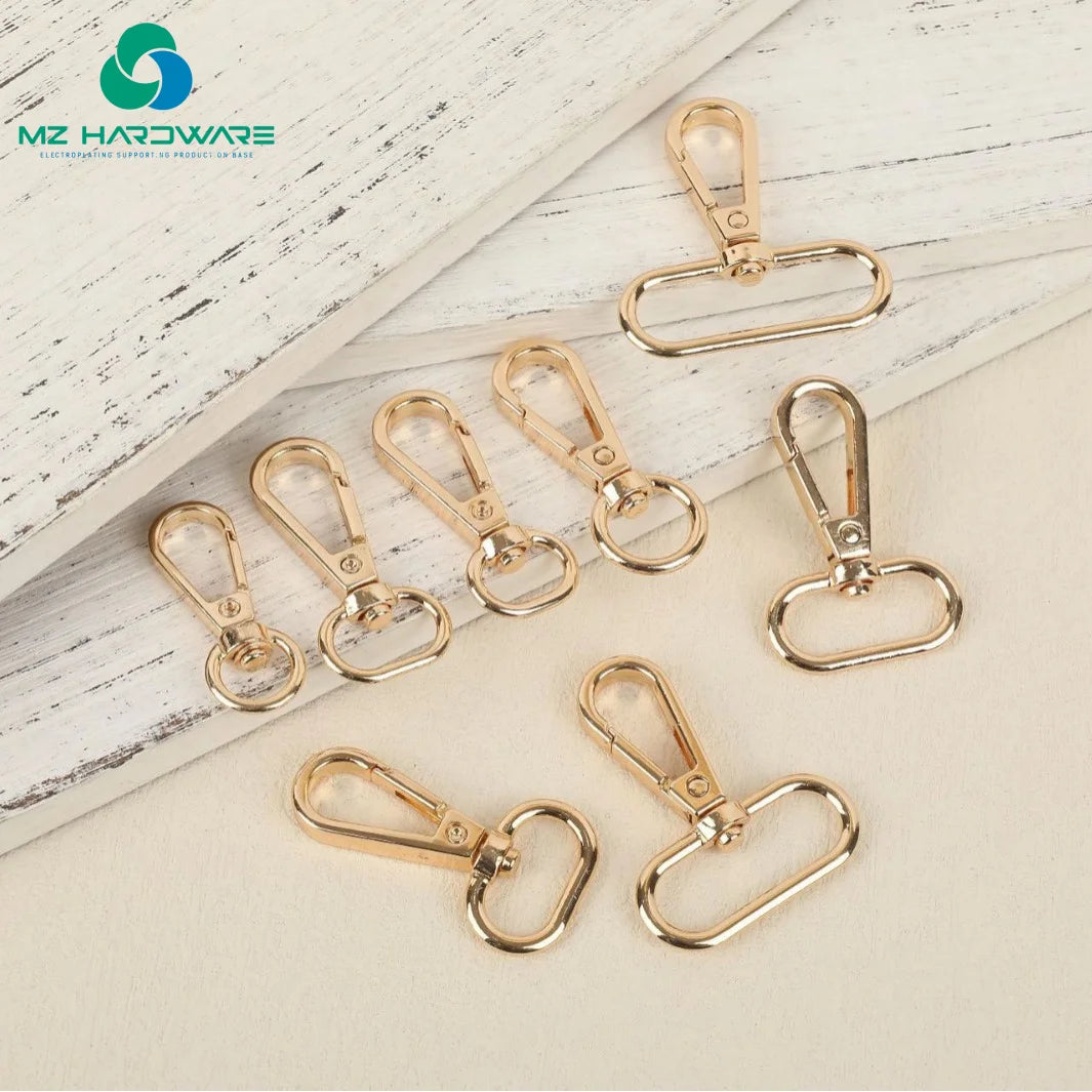 MZhardware Customized Metal Clasp Rotary Snap Hook for Leather Dog Collar Hardware Accessories Clip Hook for Wallet Bag Strap