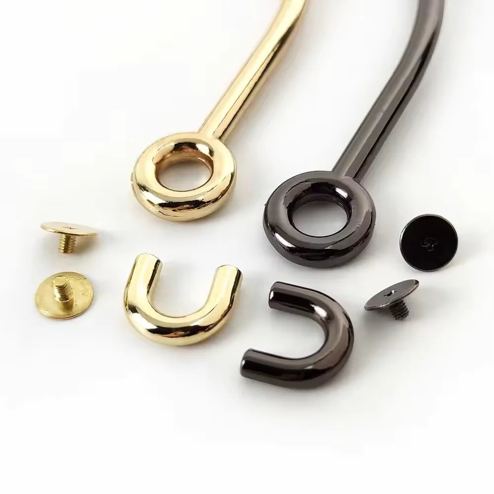 Most Popular Tote Bag Metal Rings Handle Hardware Accessories Handles for Bag Parts Purse Clasp U Shape Handles