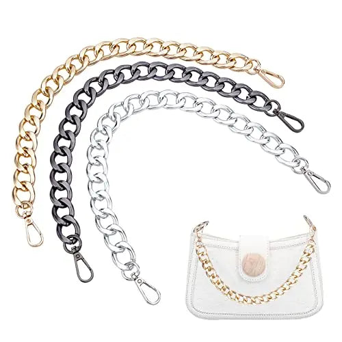 DIY Handbag Hardware Square Buckle Chain Alloy Strap for Purse Luggage Belt Snap Function Easy-to-Use Accessories
