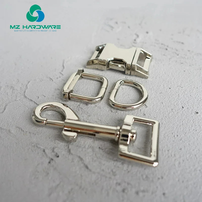 MZ Conjunto De Collar Para Perro, Hebilla De Metal + Hebilla Ajustable + Anillo D + Cierre De Metal Para Perro 4pcs/Sets