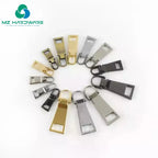 Custom Logo Letter Gold Metal Plating Handbag Accessories Zipper Pull Lock Head Zipper Slider and Puller