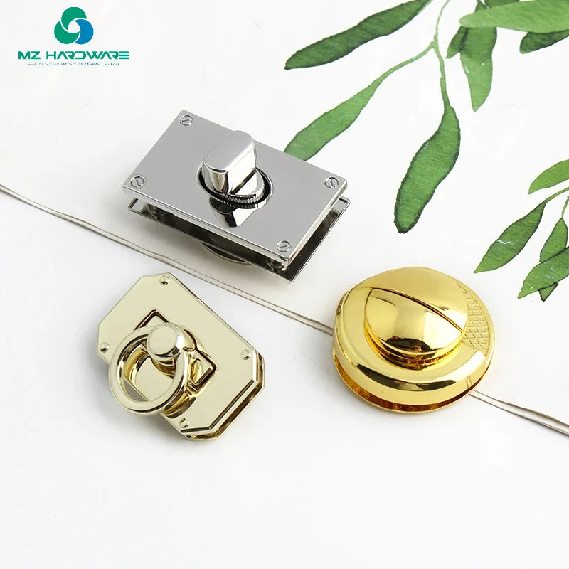 MZhardware Custom Bag Lock Rotary Twist Lock Suitable Handbag Clasp Clasps for Bags Crochet Bag Lock DIY Luggage Accessories