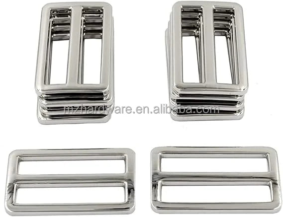 Customized Logo Engraved Buckles Square Logo Ring Rectangle Buckle Wholesale Handbag Strap Webbing Adjustable Buckles