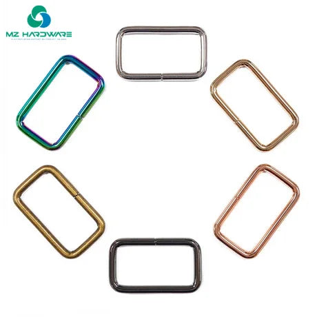 MZ Luxury 1 Inch 25mm Rectangle Ring Connectors Zinc Alloy Square Rings for Handbag Buckle Handbag Accessories Hardware