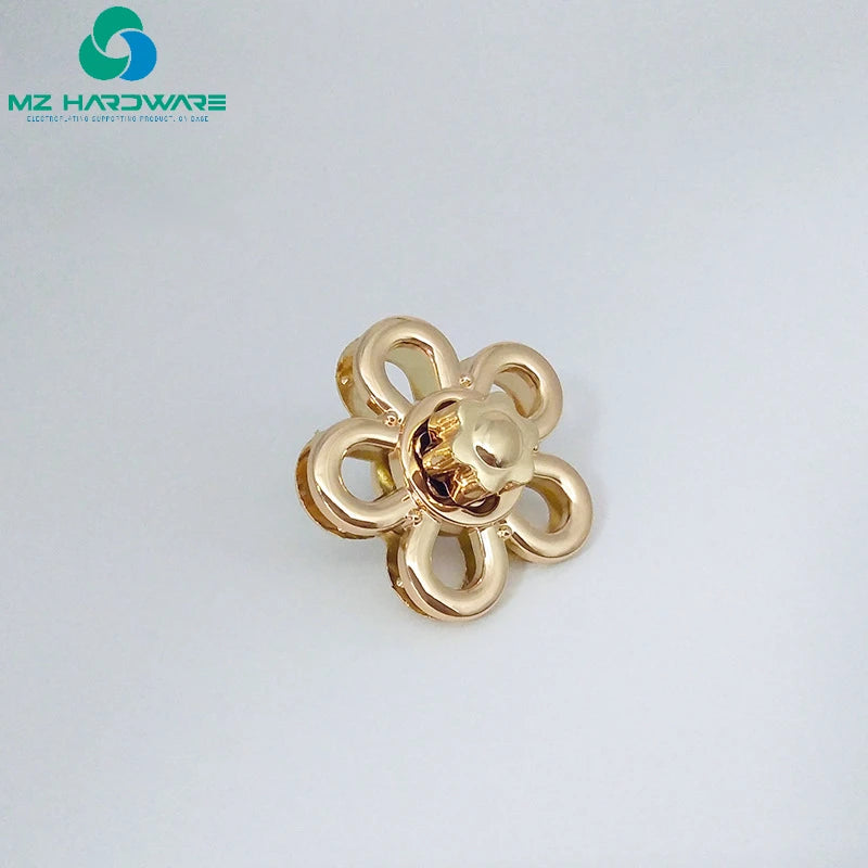 MZhardware Women's DIY Bag Luggage Hardware Accessories Big Flower Twist Lock Mortise Lock Buckle Floral Lock