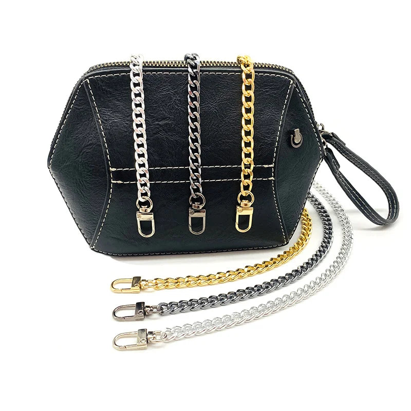 DIY Handbag Hardware Square Buckle Chain Alloy Strap for Purse Luggage Belt Snap Function Easy-to-Use Accessories