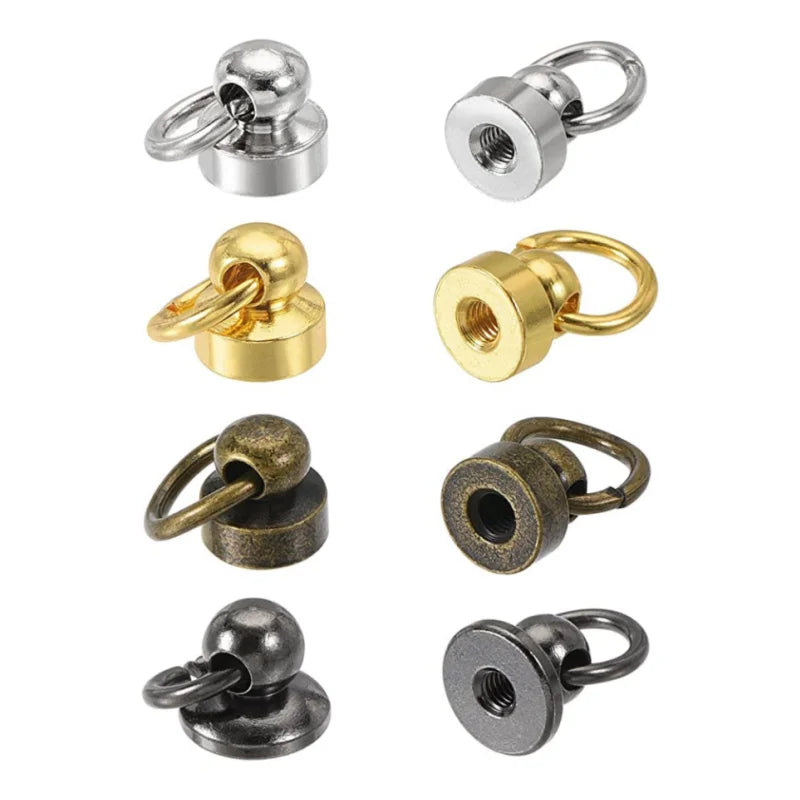 High Quality Chicago Screws Stainless Metal Screw With O Ring 8mm Bag Accessories Screw Studs Button