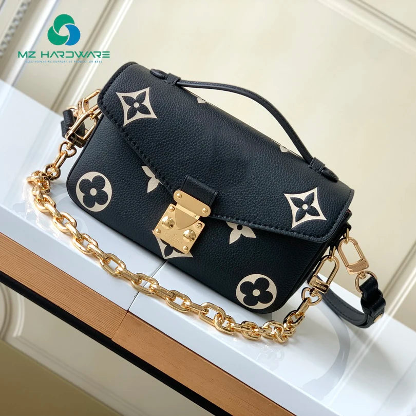 Metal Handbags Lock Wholesale Zinc Alloy Press Lock Bag Part Snap Clasps Purse DIY Accessories Closure Hasp Buckle for Handbags