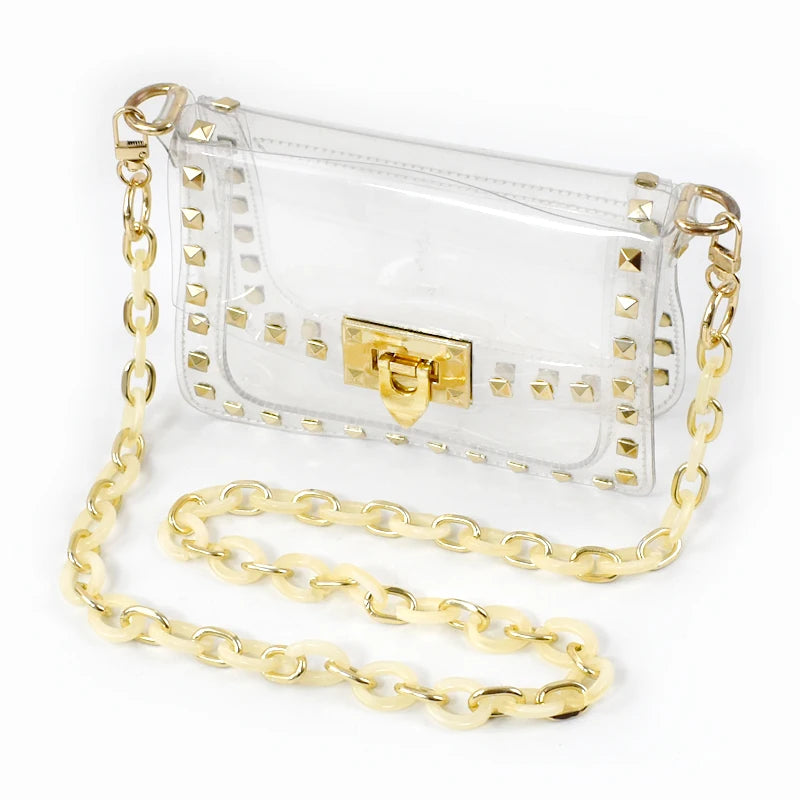Fashion Women's Bag Straps High Quality Bag Handle  Handbag Accessories Key Chain Plastic Acrylic Bag Chain
