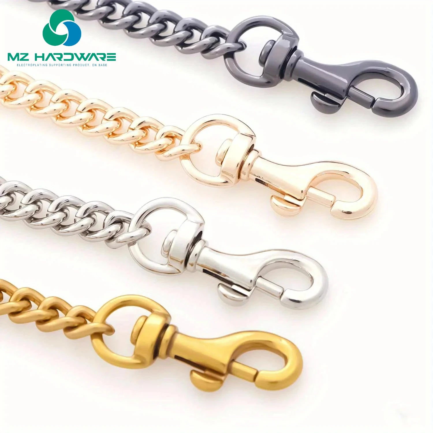MZHardware Durable Metal Strap Underarm Bag Chain Accessories for DIY Handbag Purse Passed Salt Spray Test