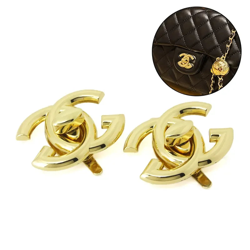 MZhardware Custom Logo Stainless Steel Turn Lock for Bags Clasp Pressed Metal Name Plates Bag Accessory