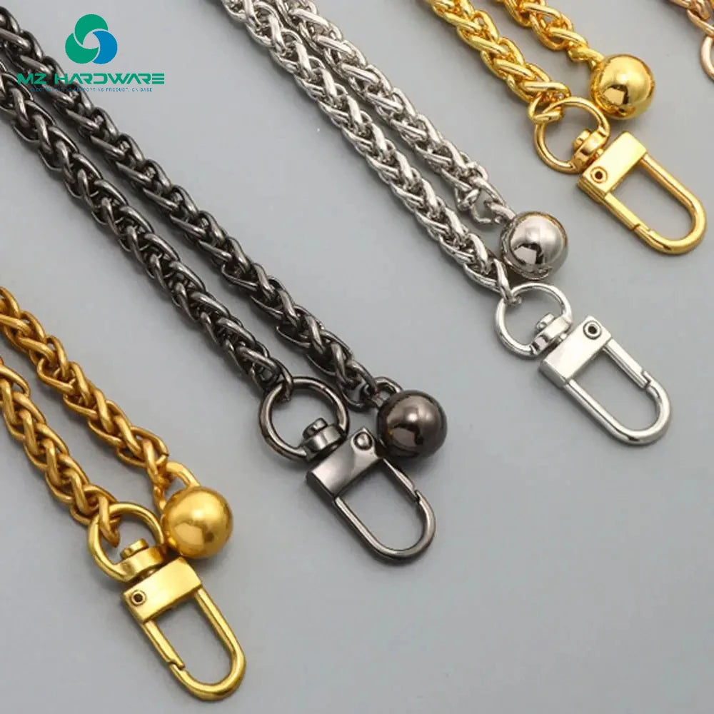 DIY Metal Purse Chain Strap Fashion Adjustable Gold Bag Metal Chain All-match Bag Accessories Strap Transfer Bead Bag Chain