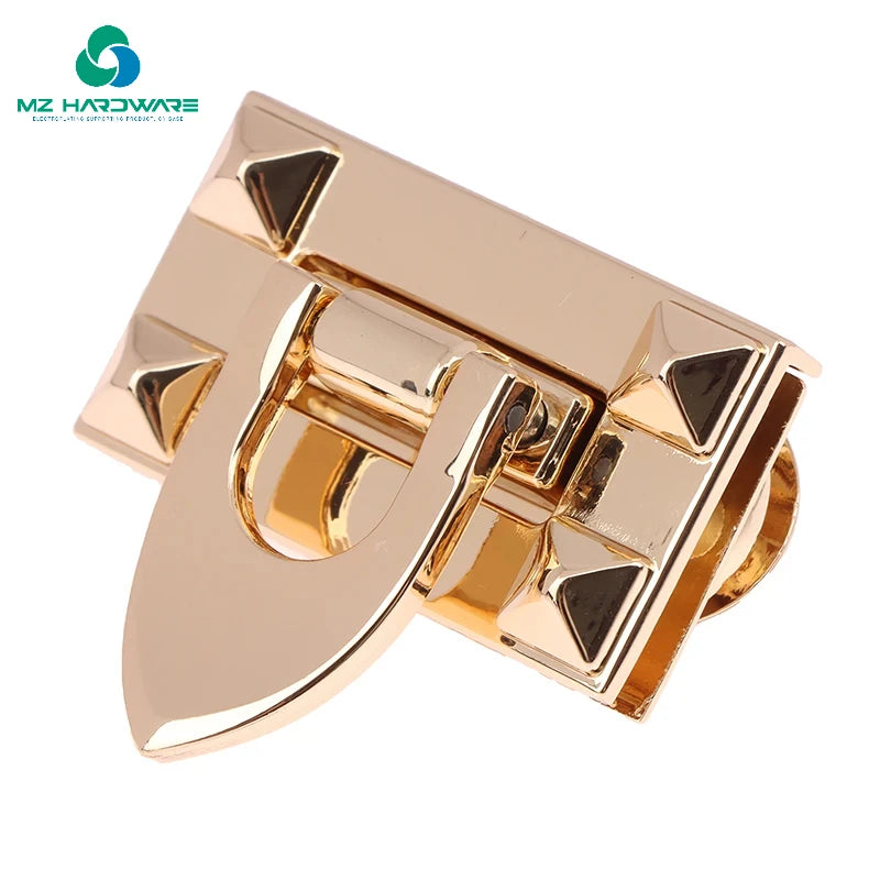 MZhardware Wholesale Metal Turn Twist Lock Buckles for DIY Women Handbag Bag Purse Hardware Closure Clasp Bags Parts Accessories