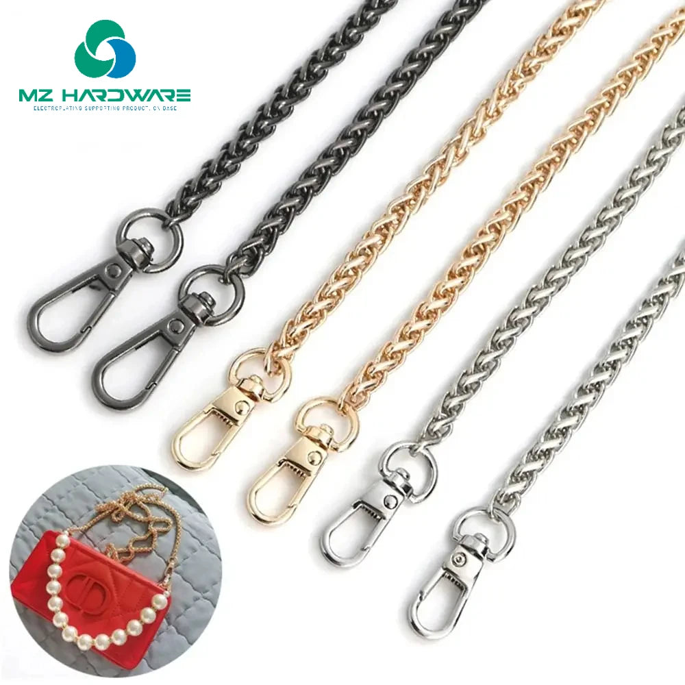 MZhardware Women Gold Metal Handbag Bag Accessory Chain Strap Chains for Jewelry Making Findings Bag Chain Strap
