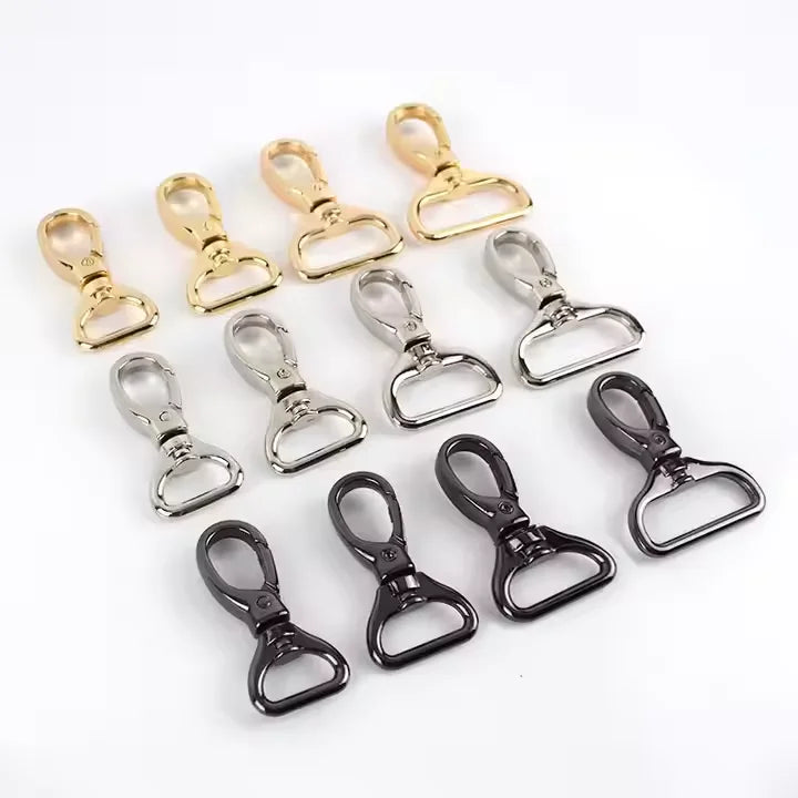 High Quality Customized Logo Swivel Clasps Factory Metal Snap Hooks Key Chain Buckle for Handbag Making Alloy Clip Accessory