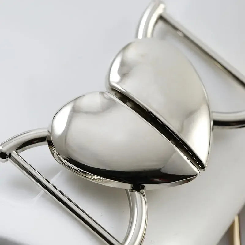 MZ Hardware Trendy Custom Metal  Classical  Style Front Closure Buckle Garment Accessories Interlocking Belt Buckle for Women