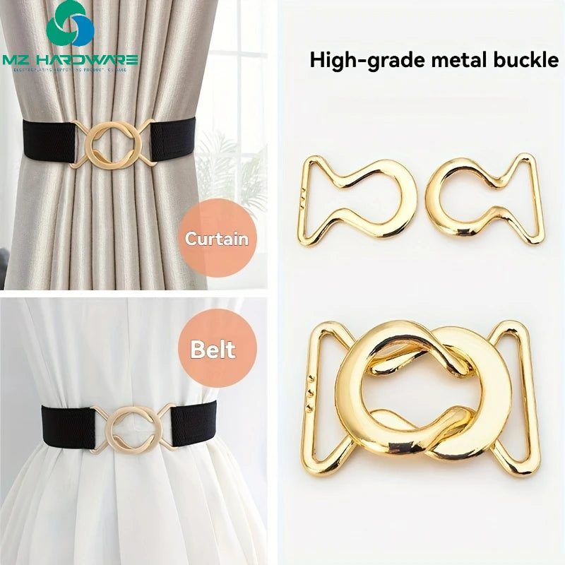 Metal Waist Buckles Decorative Adjustment Buttons Adjustment Buckles Simple and Versatile Clothing and Luggage Buttons