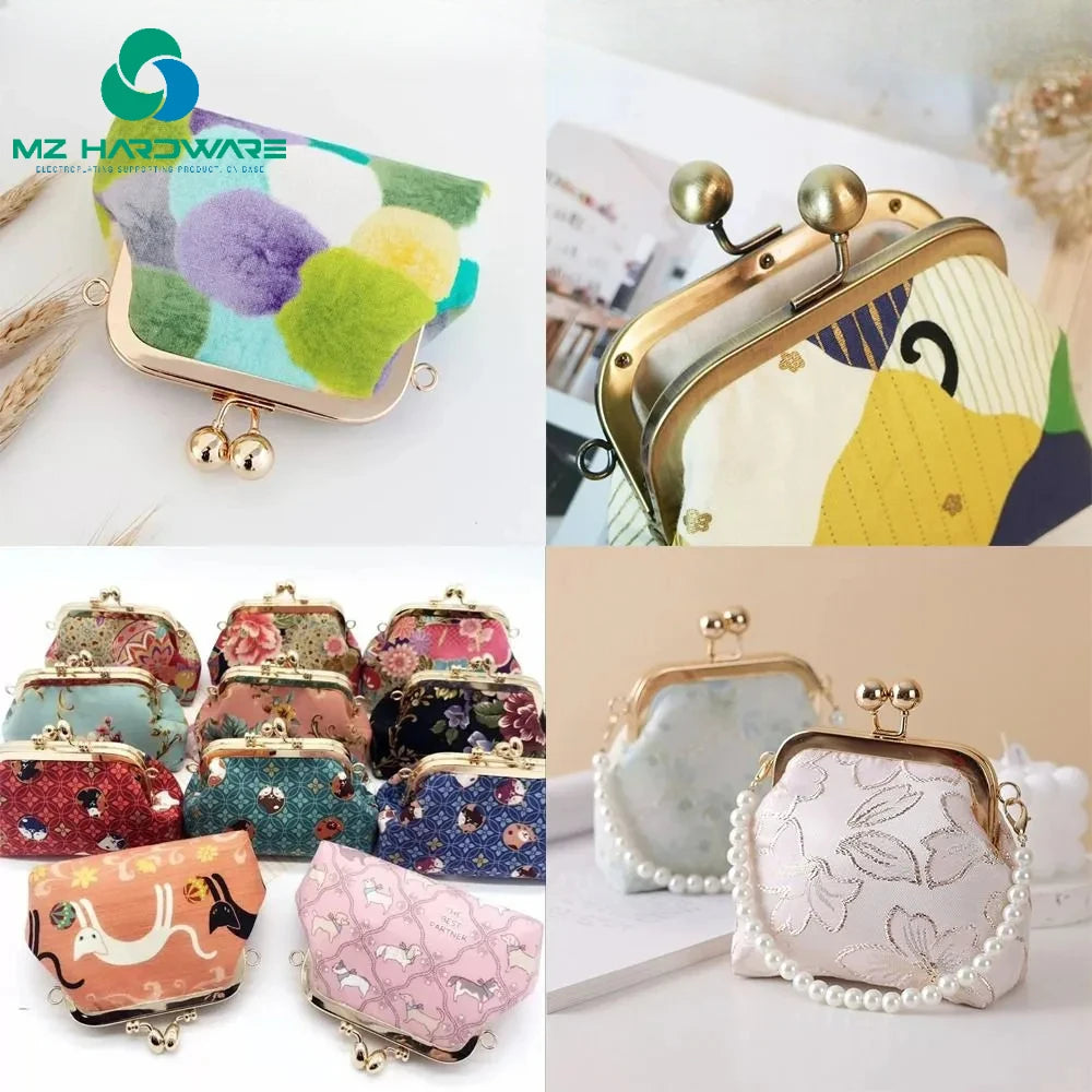 10.5cm Vintage Purse Clasp Frame Bag Kiss Clasp Lock Metal Purse Frame for DIY Craft Purse Bag Making Handle Bag Accessories