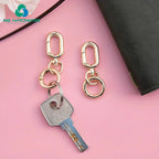 Factory Wholesale Double Opening Swivel Clasp Clips, Metal Swivel Spring Snap Hooks, Key Chain Clip with Key Ring for DIY Keys