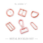 Factory Direct Sale Adjustable D Ring Round Pin Buckle Dog Collar Metal Buckle Bag Accessories Set for Handbag