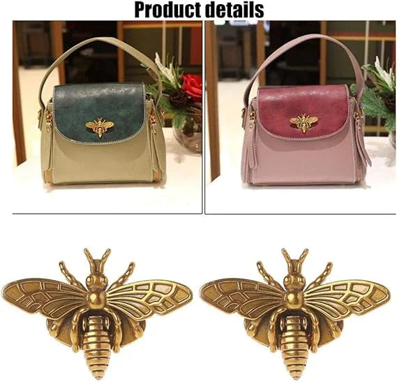 Twist Turn Lock Fashion Hardware for Handbags and Purses Zinc Alloy Bee Shape Honey Bee Lock Luggage Accessories Decorations