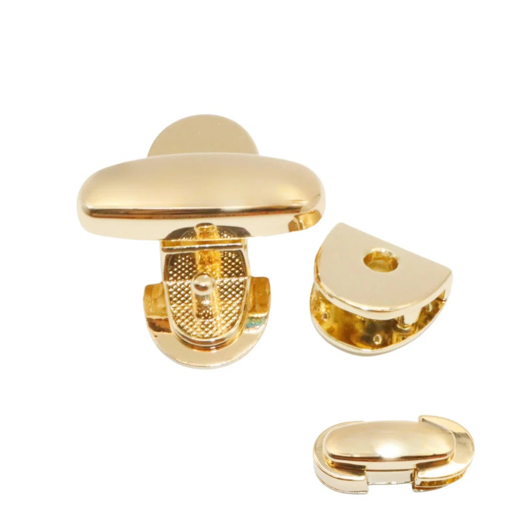 Factory Metal Small Twist Turn Lock Fashion Hardware for Handbags Purses & Luggage Accessories Zinc Alloy Buckle Decorations